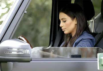 Kim Kardashian victime d'un accident de voiture